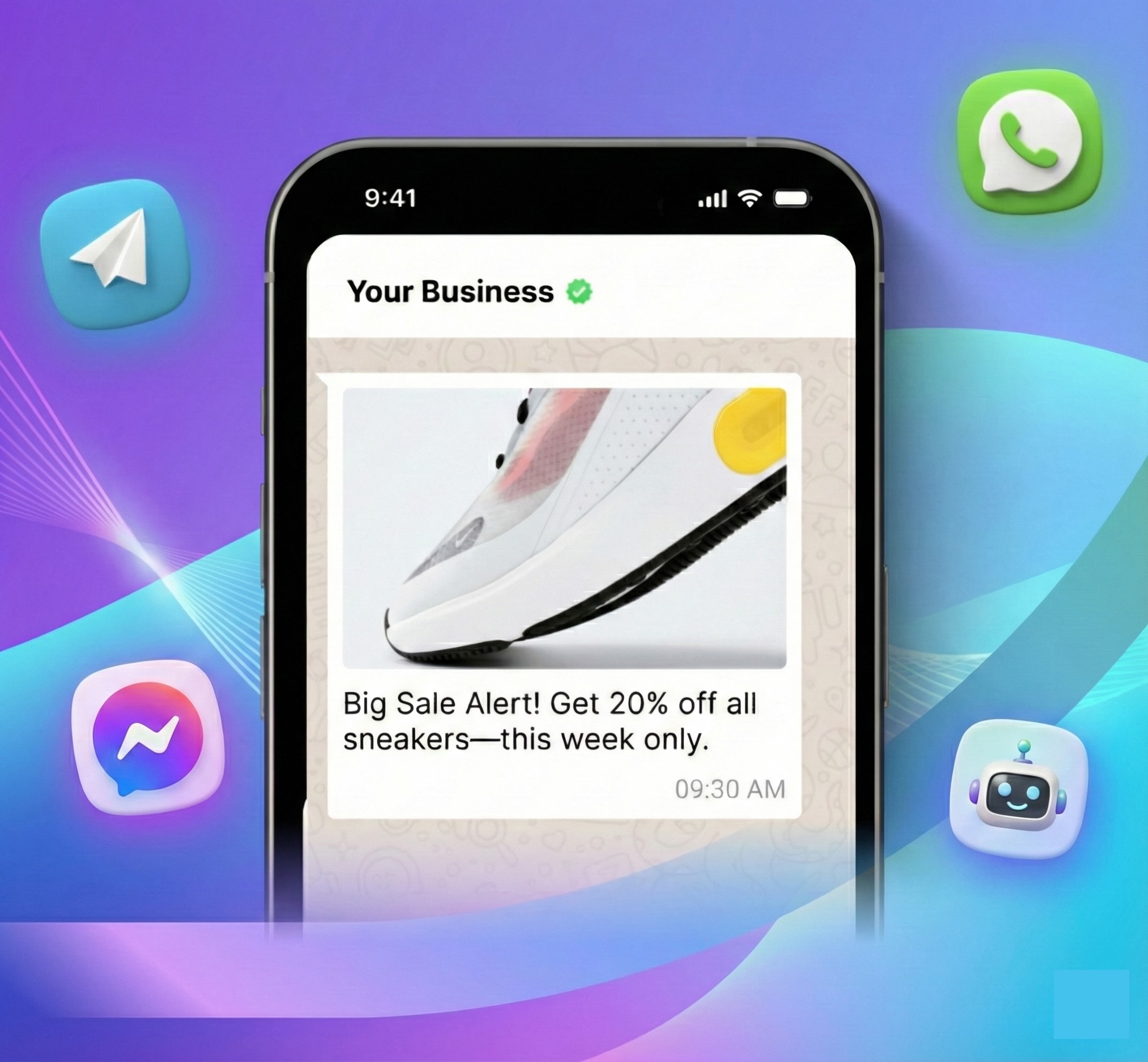 WhatsApp and Telegram messaging to close sales